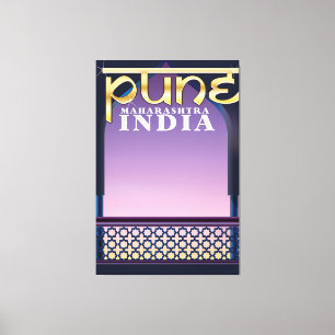 Pune, Maharashtra India vakantieposter Canvas Afdruk