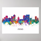 Pune Maharashtra Skyline Poster (Voorkant)