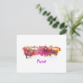 Pune skyline in de waterverf briefkaart (Staand voorkant)