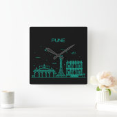 Pune skyline vierkante klok (Huis)