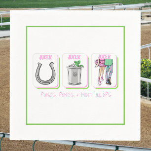 Pungs Ponies & Mint Juleps Preppy Derby Mahjong Servet