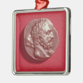 Punische munt met kop Hamilcar Barca Metalen Ornament (Links)