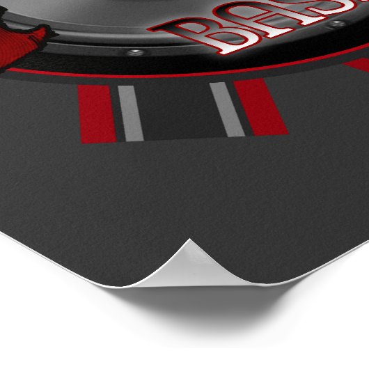 PUNISH the BASS dubstep Electro Industrial Punk Poster (Hoek)