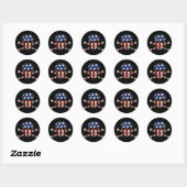 Punisher schedel Americana vlag Graphic Ronde Sticker (Vel)
