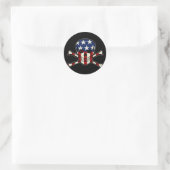 Punisher schedel Americana vlag Graphic Ronde Sticker (Tas)