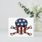 Punisher Skull Americana Flag Graphic Briefkaart (Staand voorkant)