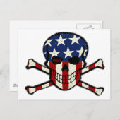 Punisher Skull Americana Flag Graphic Briefkaart (Voorkant / Achterkant)