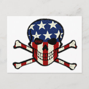 Punisher Skull Americana Flag Graphic Briefkaart