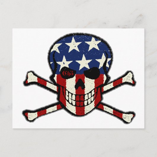 Punisher Skull Americana Flag Graphic Briefkaart (Voorkant)