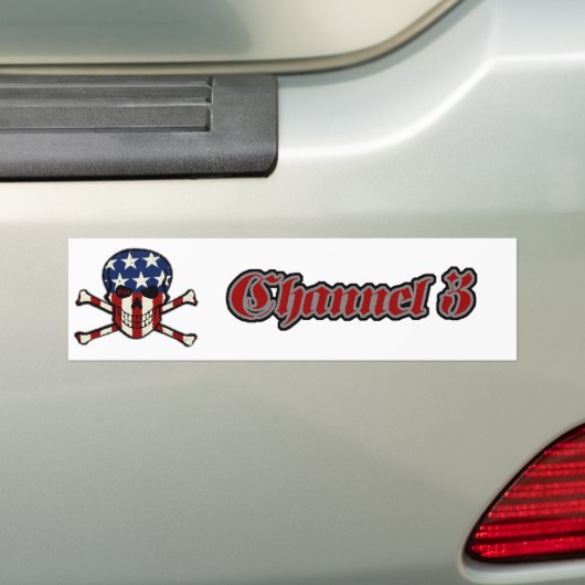 Punisher Skull Americana Flag Graphic Bumpersticker (Op auto)
