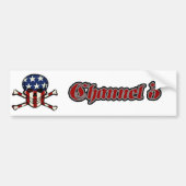 Punisher Skull Americana Flag Graphic Bumpersticker (Voorkant)