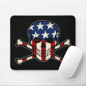 Punisher Skull Americana Flag Graphic Muismat (Met muis)