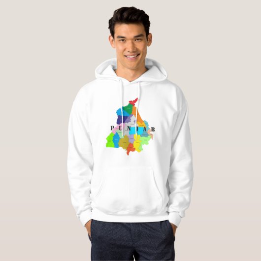 Punjab Map Hoodie (Voorkant volledig)