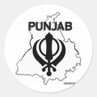Punjab-serie Ronde Sticker