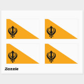 Punjab Sikh Heilige Vlag Sikhisme Nishan Sahib Rechthoekige Sticker (Vel)