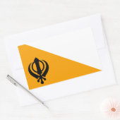 Punjab Sikh Heilige Vlag Sikhisme Nishan Sahib Rechthoekige Sticker (Envelop)