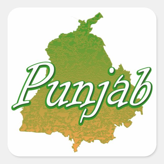Punjab Vierkante Sticker (Voorkant)