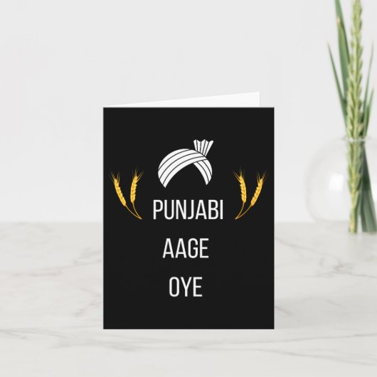 Punjabi Aa Gaye Oye Diljit Dosanjh Lohri Gift Holi Kaart (Voorkant)