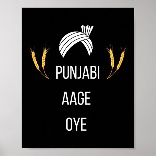 Punjabi Aa Gaye Oye Diljit Dosanjh Lohri Gift Holi Poster (Voorkant)