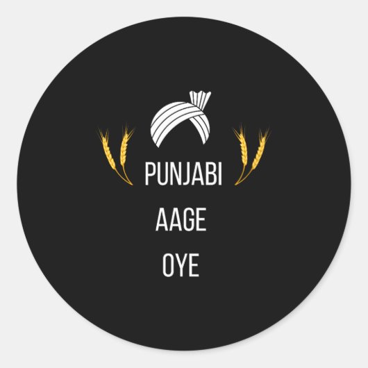Punjabi Aa Gaye Oye Diljit Dosanjh Lohri Gift Holi Ronde Sticker (Voorkant)