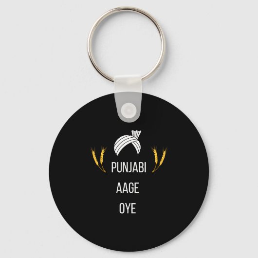 Punjabi Aa Gaye Oye Diljit Dosanjh Lohri Gift Holi Sleutelhanger (Voorkant)