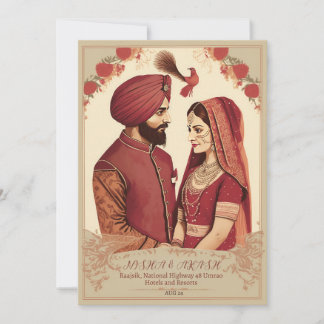 punjabi bruiloft kaart