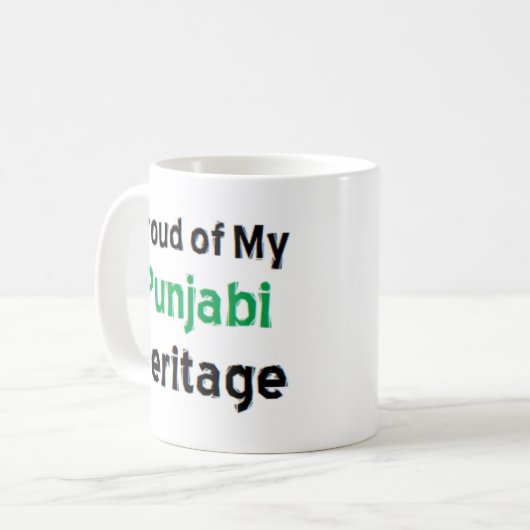 Punjabi-erfgoed koffiemok (Voorkant links)