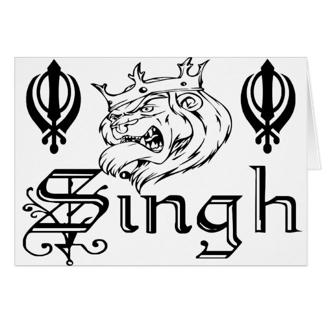 Punjabi Khanda Sikh Khalsa Design Merchandise (Voorkant Horizontaal)