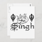 Punjabi Khanda Sikh Khalsa Design Merchandise Briefkaart (Voorkant / Achterkant)