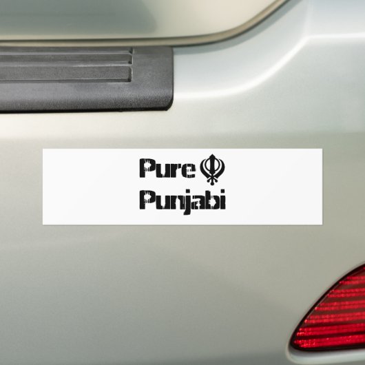Punjabi Khanda Sikh Khalsa Design Merchandise Bumpersticker (Op auto)