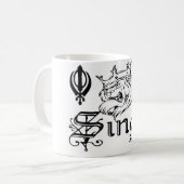 Punjabi Khanda Sikh Khalsa Design Merchandise Koffiemok (Voorkant links)