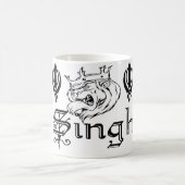 Punjabi Khanda Sikh Khalsa Design Merchandise Koffiemok (Center)