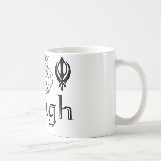 Punjabi Khanda Sikh Khalsa Design Merchandise Koffiemok (Rechts)