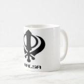 Punjabi Khanda Sikh Khalsa Design Merchandise Koffiemok (Voorkant rechts)