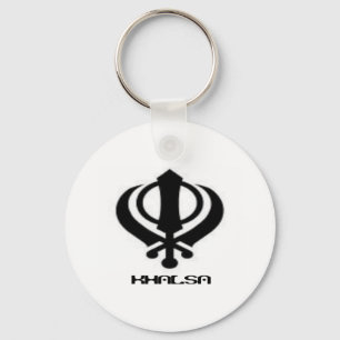 Punjabi Khanda Sikh Khalsa Design Merchandise Sleutelhanger