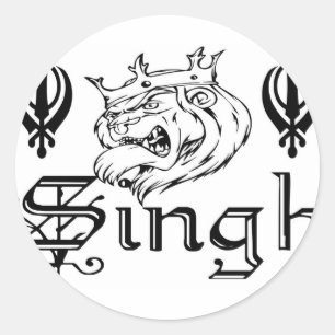 Punjabi Khanda Sikh Khalsa Merchandise Ronde Sticker