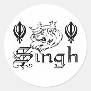 Punjabi Khanda Sikh Khalsa Merchandise Ronde Sticker