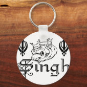 Punjabi Khanda Sikh Khalsa Merchandise Sleutelhanger (Voorkant)