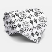 Punjabi Khanda Sikh Khalsa Merchandise Stropdas (Opgerold)