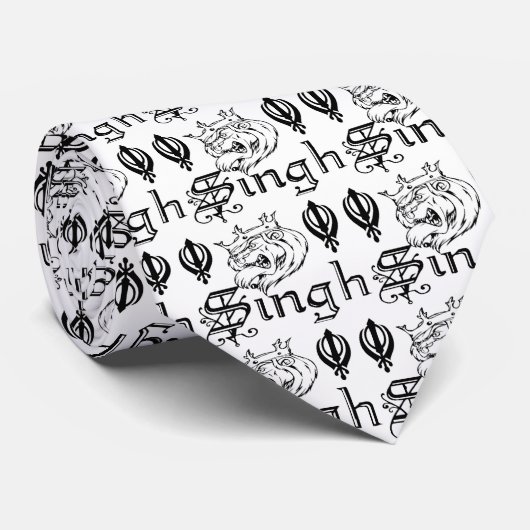 Punjabi Khanda Sikh Khalsa Merchandise Stropdas (Opgerold)