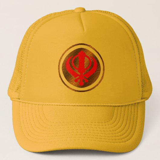 Punjabi Khanda Sikh Khalsa ontwerp van decal pet (Voorkant)