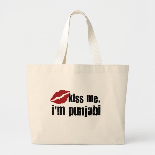 Punjabi Kiss Grote Tote Bag (Voorkant)