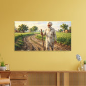 Punjabi Oude Man Premium Ingepakt Canvas Afdruk (Insitu (Woonkamer))
