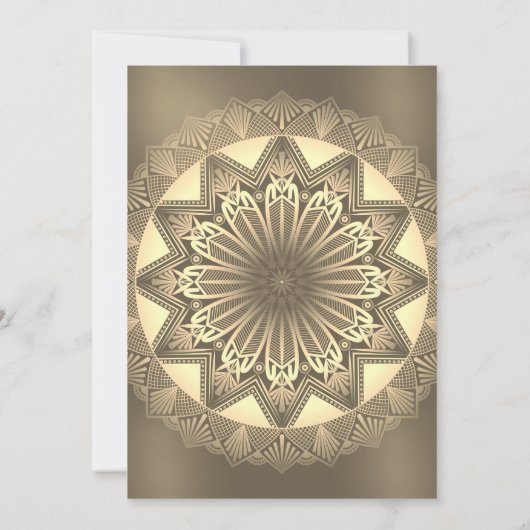 Punjabi Sikh Bruiloft Anand Karaj Golden Kaart (Achterkant)