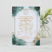 Punjabi Sikh Bruiloft Anand Karaj Golden Kaart (Staand voorkant)