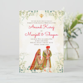Punjabi trouwkaarten & Anand Karaj uitnodigingen
