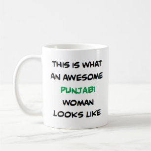 Punjabi vrouw, geweldige koffiemok