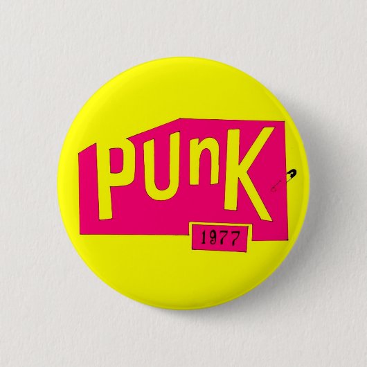 "Punk 1977" Pinback-Button Ronde Button 5,7 Cm (Voorkant)