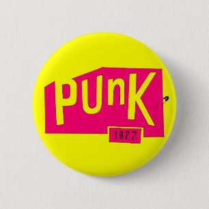 "Punk 1977" Pinback-Button Ronde Button 5,7 Cm