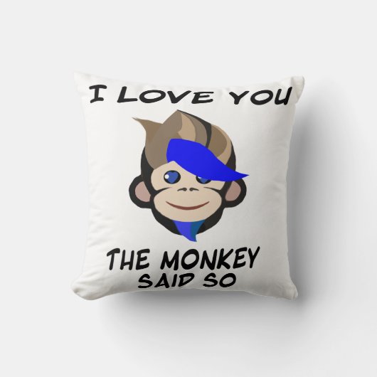 Punk aap schattige liefde kwekerij kinder kamer kussen (Voorkant)